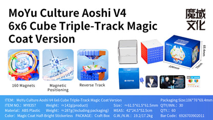 MoYu AoShi V4 6x6 Triple Track (Magnetic, UV, Ball-Core) 3