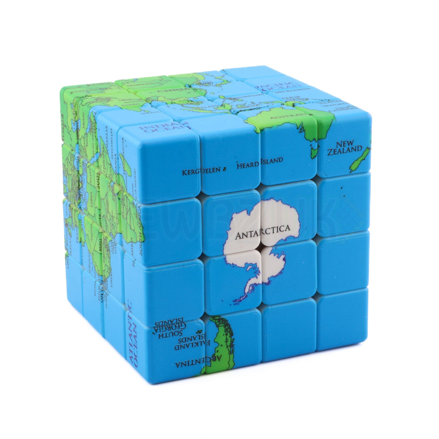 World Map 4x4 Cube (Borders)