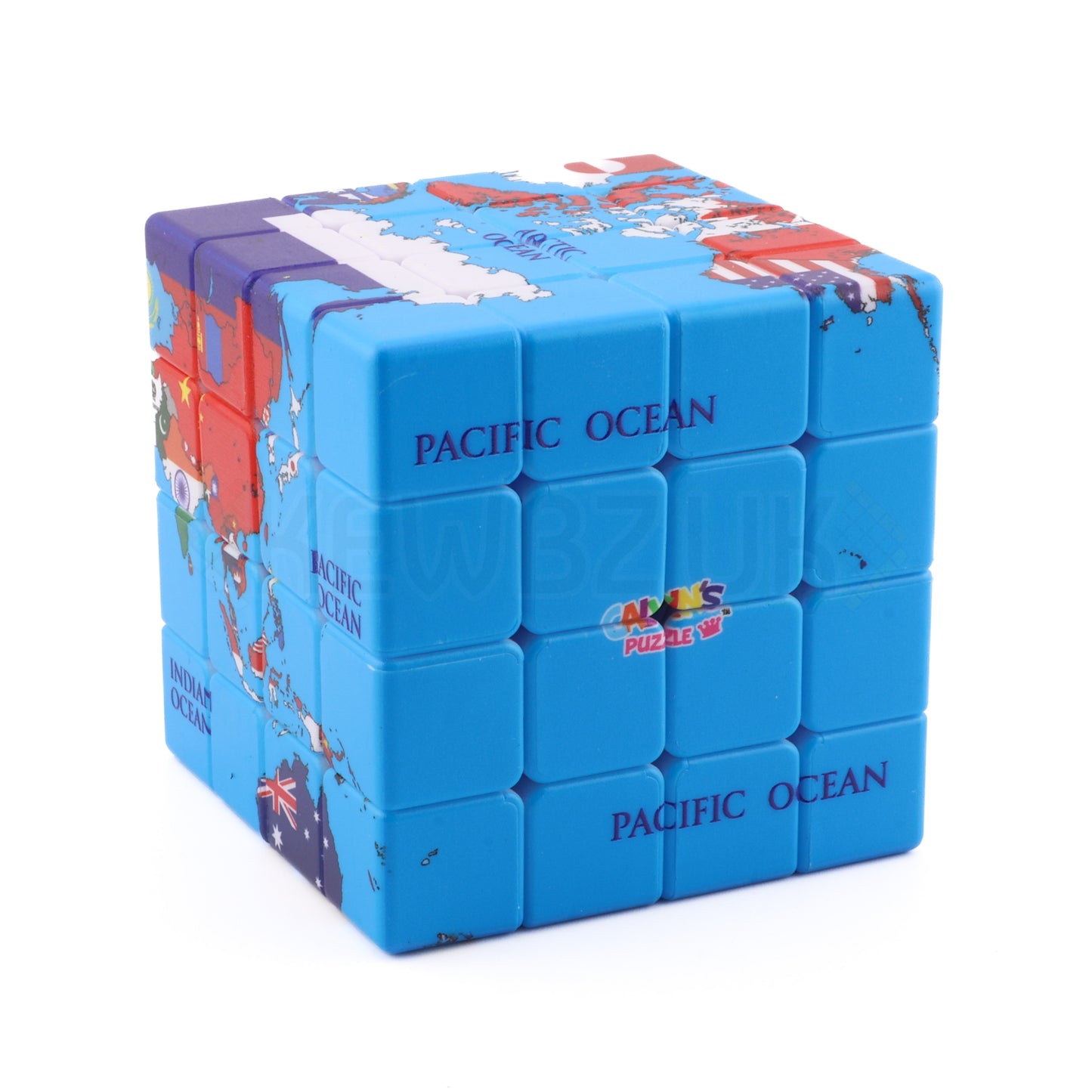 World Map 4x4 Cube (Flags)