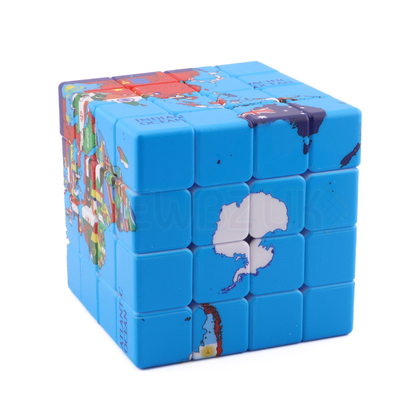 World Map 4x4 Cube (Flags)