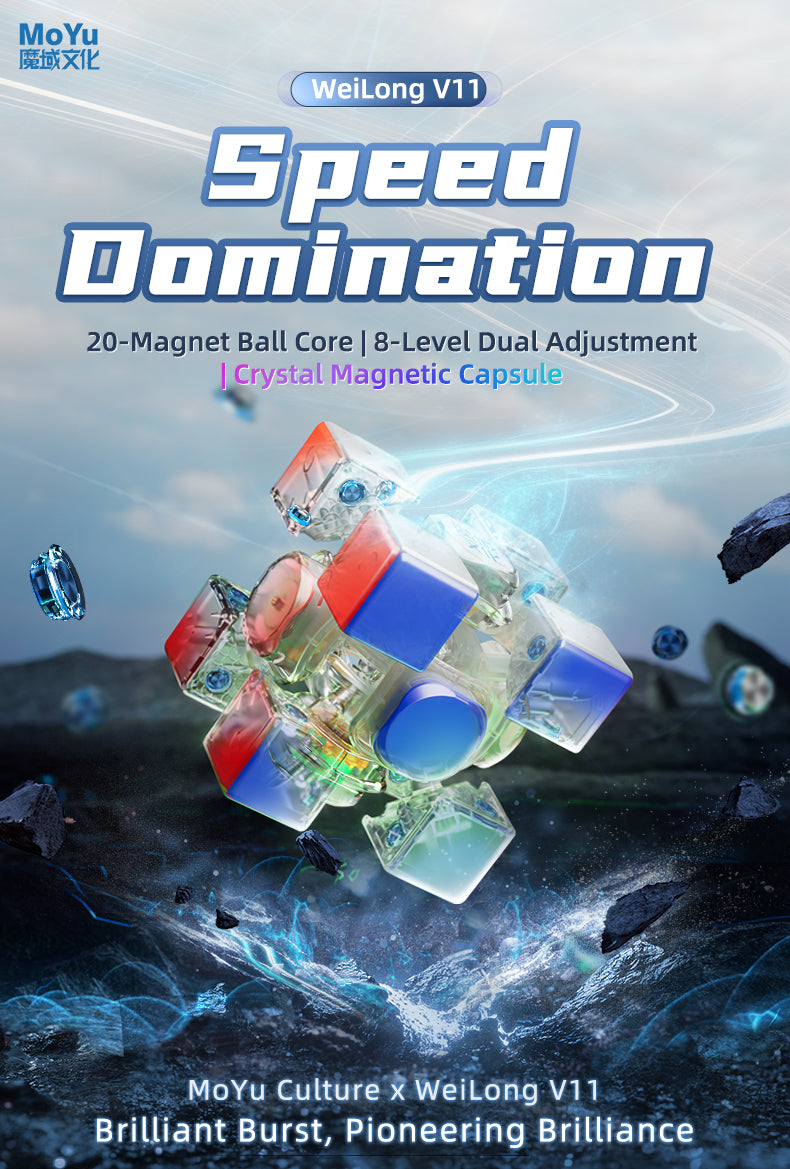 XMDCuber Weilong WR M V11 Magnetic Speed Cube 3x3, for Competition Weilong WRM Magic Cube 3x3x3 Stickerless 2025 Version XMDCuber Weilong WR M V11 Magnetic Speed Cube 3x3, for Competition Weilong WRM Magic Cube 3x3x3 Stickerless 2025 Version