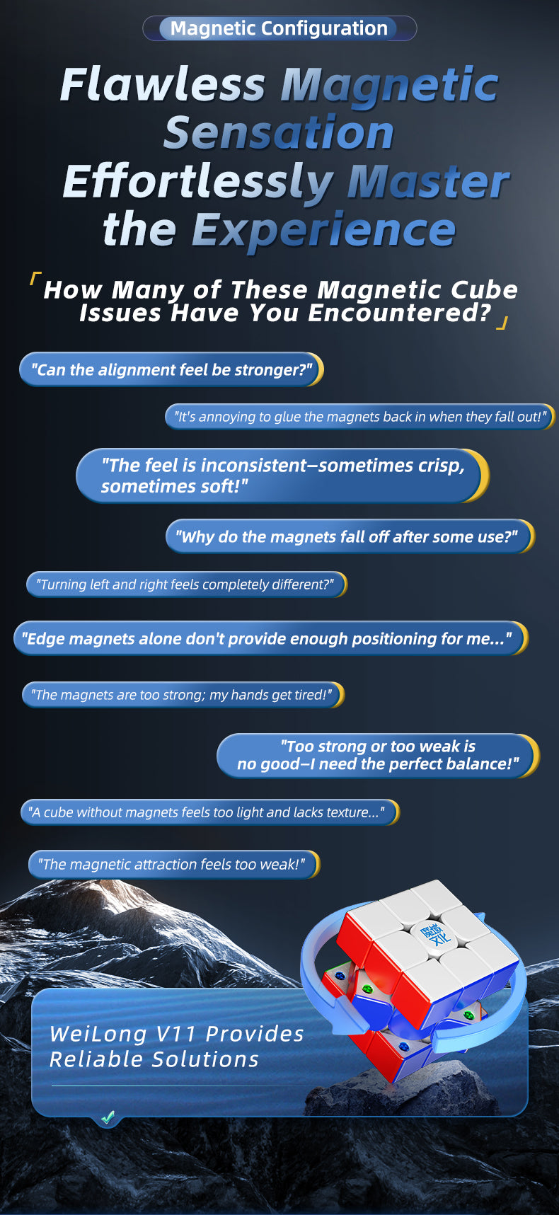 MoYu WeiLong V11 3x3 (20-Magnet, Maglev, UV, Ball-Core)