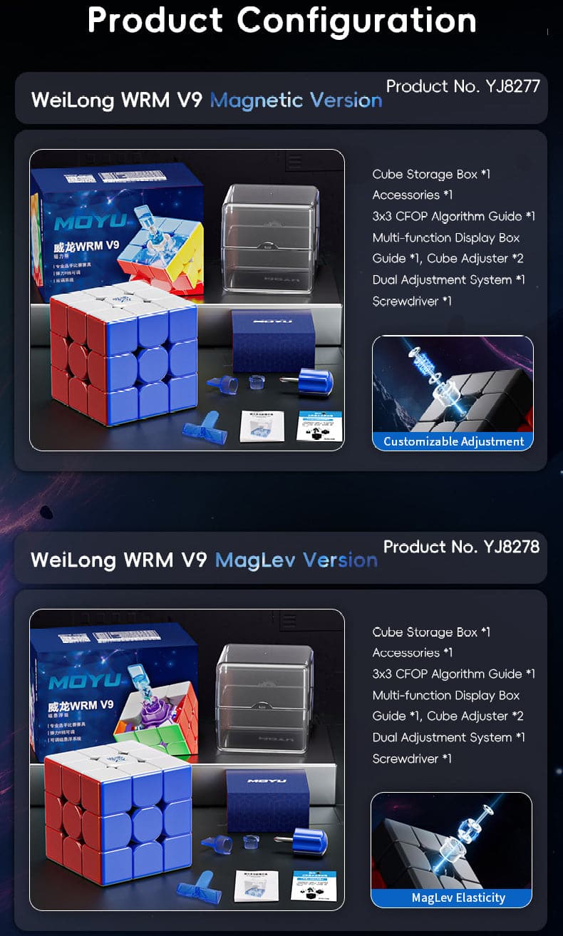MoYu WeiLong WR M V9 (20 Magnet, Maglev, UV, Ball-Core)