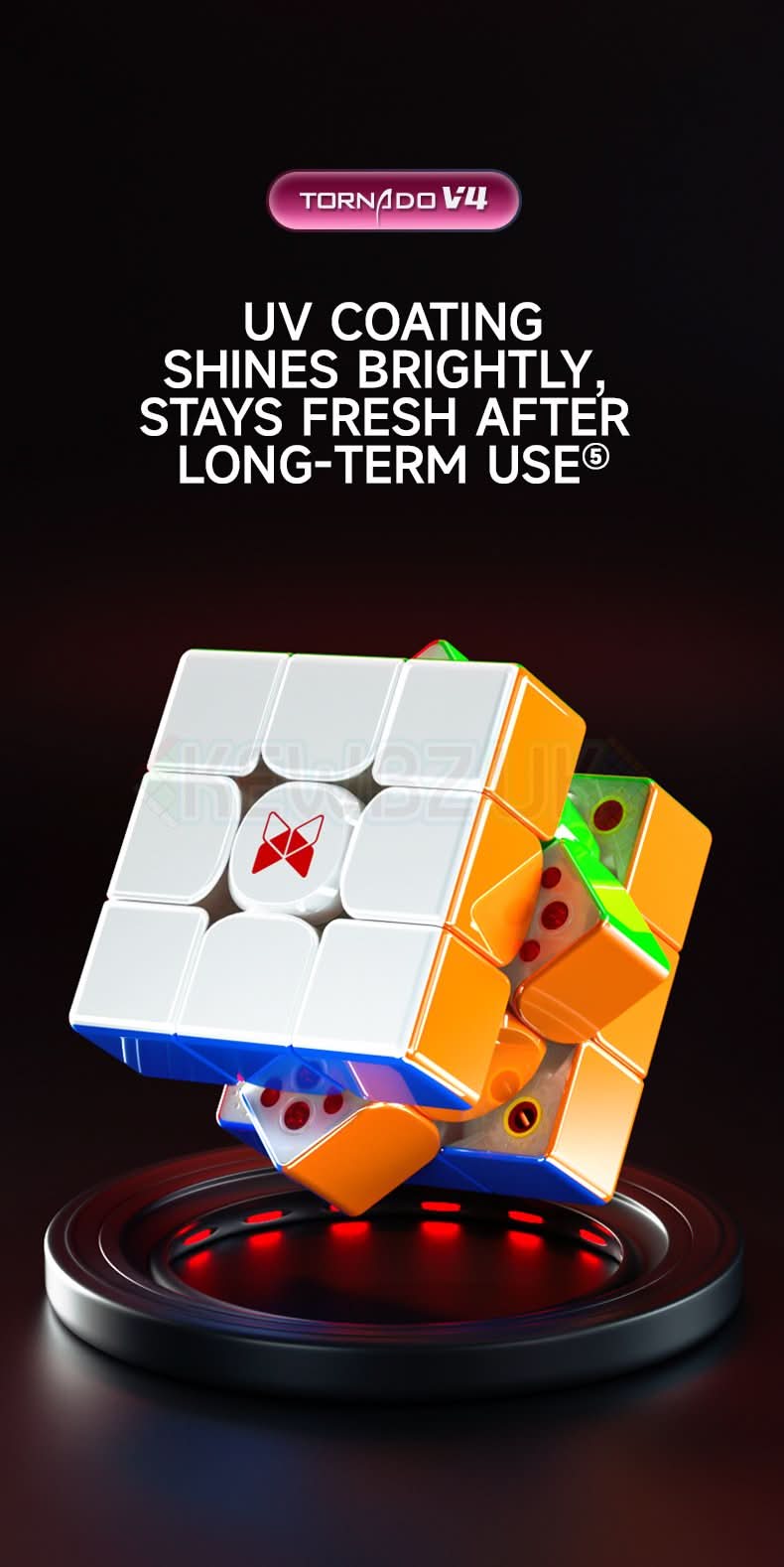 QiYi XMD 3x3 Tornado V4 Pioneer (Magnetic, Maglev, UV, Ball-Core)