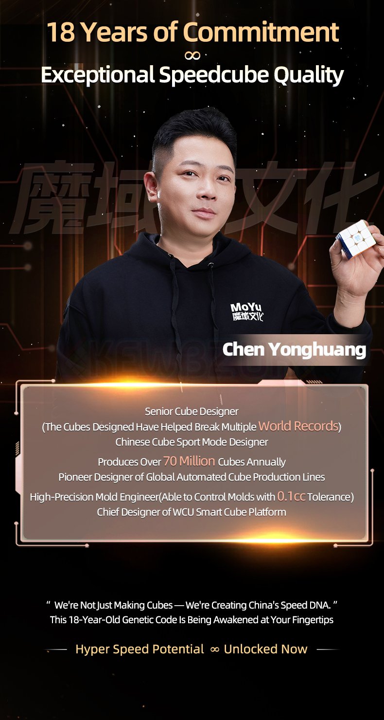 MoYu Super WeiLong V2 (18th Anniversary) (Magnetic, Maglev, UV, Ball-Core)